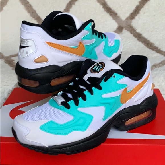 W NIKE AIR MAX2 LIGHT WHITE/AMBER RISE-AURORA GREE - Picture 5 of 16